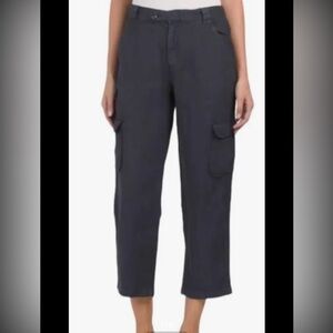 Rachel Rachel Roy black vintage look linen cargo pants Size Medium New with tag